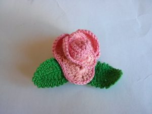 rosa de crochet