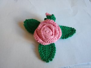 rosa de crochet